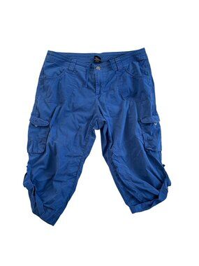 Kuhl Women's Sz 12 Blue Cargo Capris Outdoor Hiking Pants